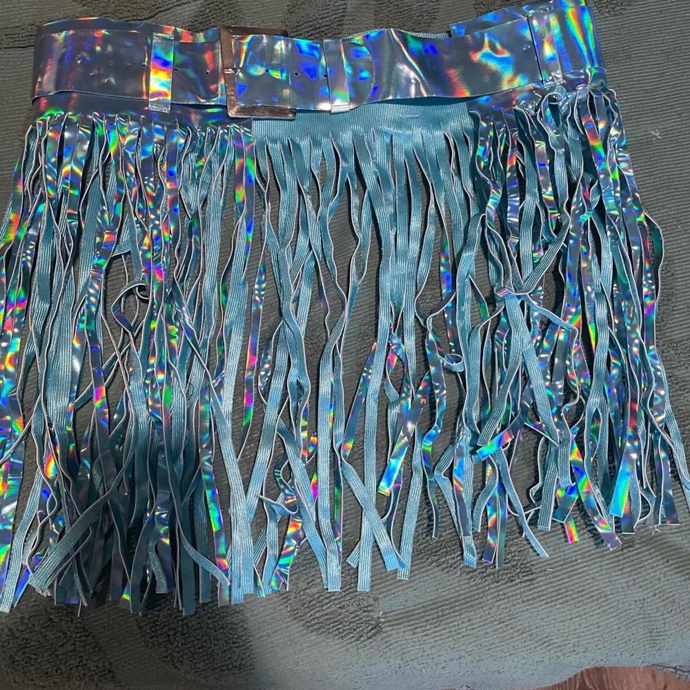 Holographic Fringe Skirt